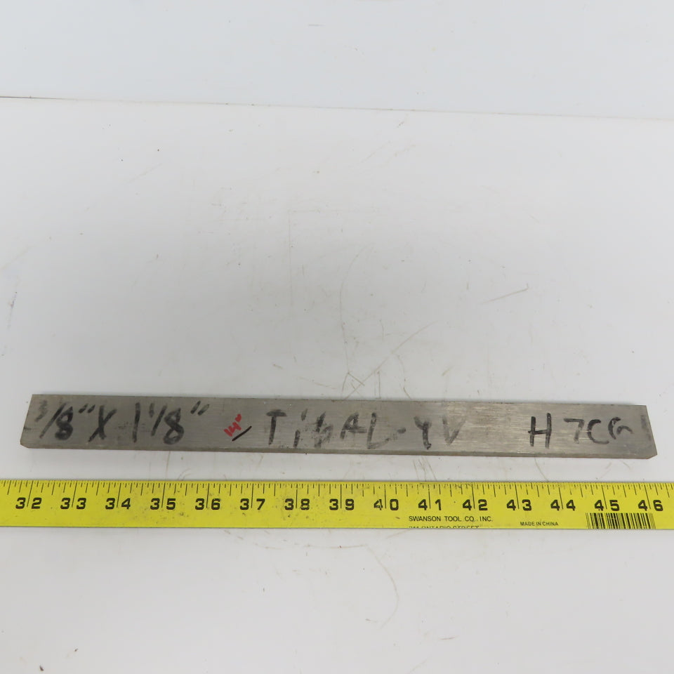 3/8" x 1-1/4" Titanium Flat Plate 14" Long Ti 6al-4V