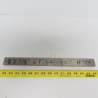 3/8" x 1-1/4" Titanium Flat Plate 14" Long Ti 6al-4V