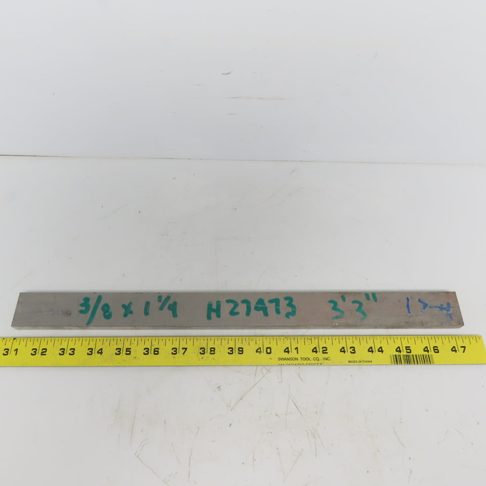 3/8" x 1-1/4" Titanium Flat Plate 16" Long Ti 6al-4V