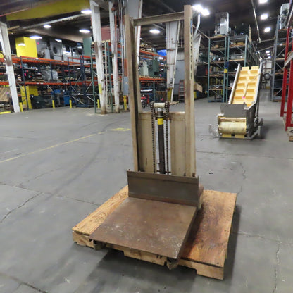 Crown H-57 1000Lbs Capacity Foot Pedal Straddle Platform Lift Truck 67" Lift