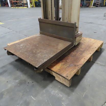 Crown H-57 1000Lbs Capacity Foot Pedal Straddle Platform Lift Truck 67" Lift