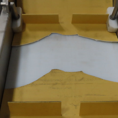MTC MTCB-24-49 Stainless Incline Cleated Discharge Conveyor Needs New Belt 3Ph