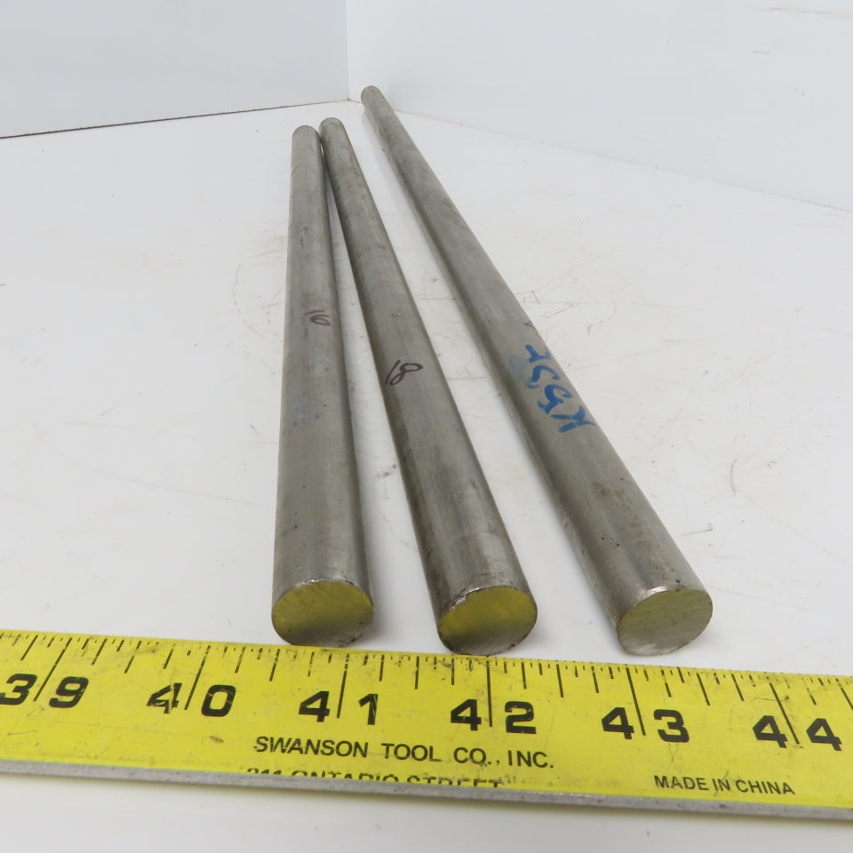 3/4" Diameter 304 Stainless Steel Round Stock 24" 18" & 16" 3pcs 54" Total