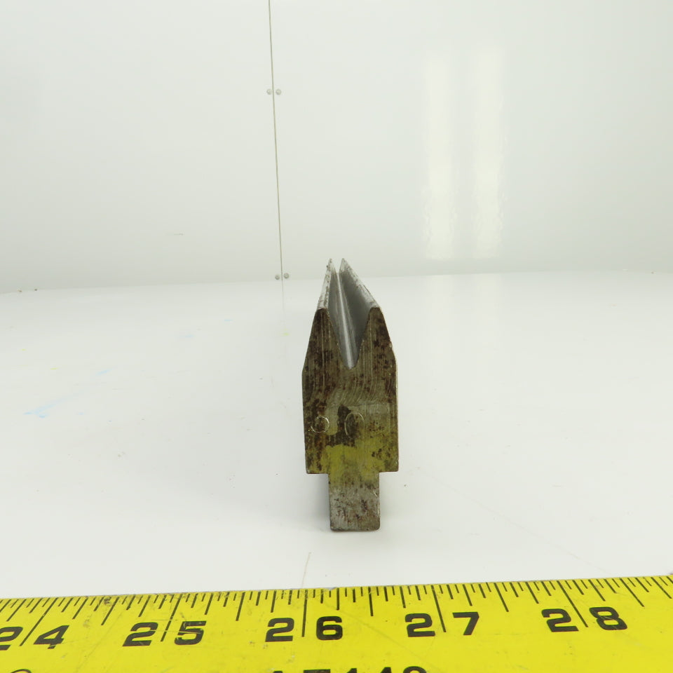 17-7/8" Press Brake Forming 90° V Angle Die Block 1/2" Tang 1-5/8" Ht. 1" Thick