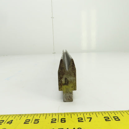 17-7/8" Press Brake Forming 90° V Angle Die Block 1/2" Tang 1-5/8" Ht. 1" Thick