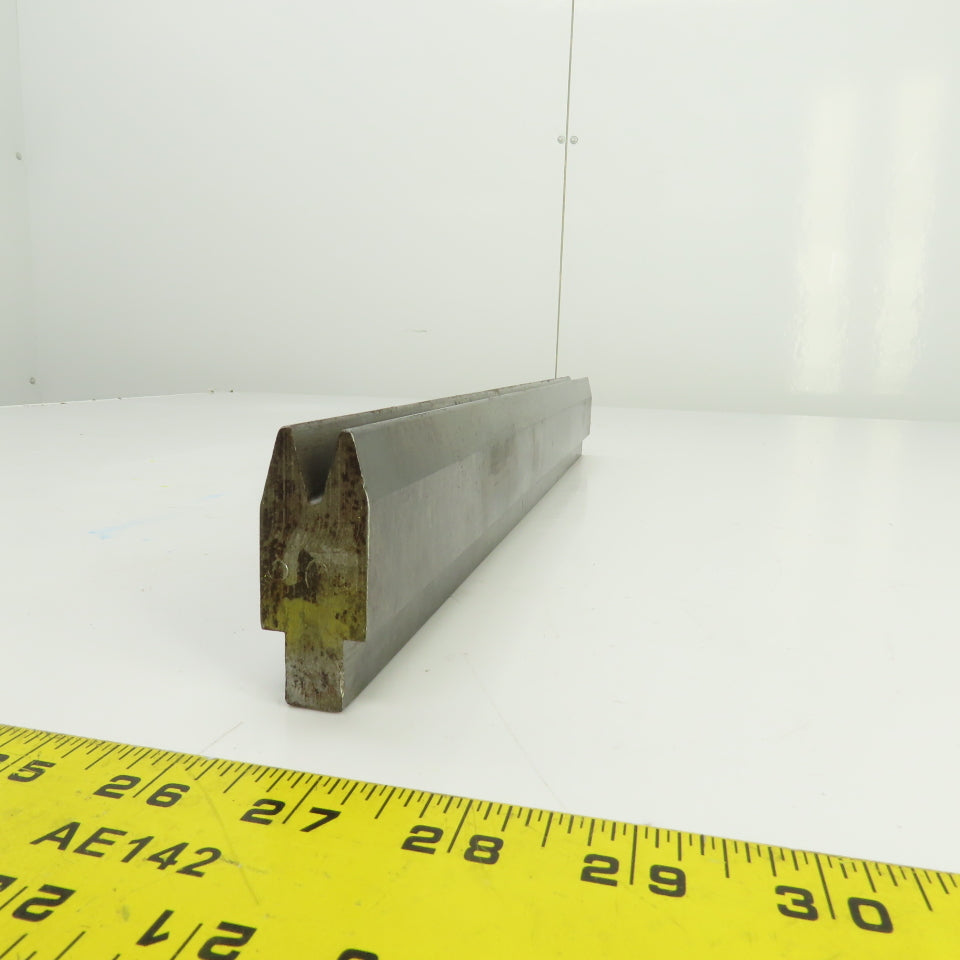 17-7/8" Press Brake Forming 90° V Angle Die Block 1/2" Tang 1-5/8" Ht. 1" Thick