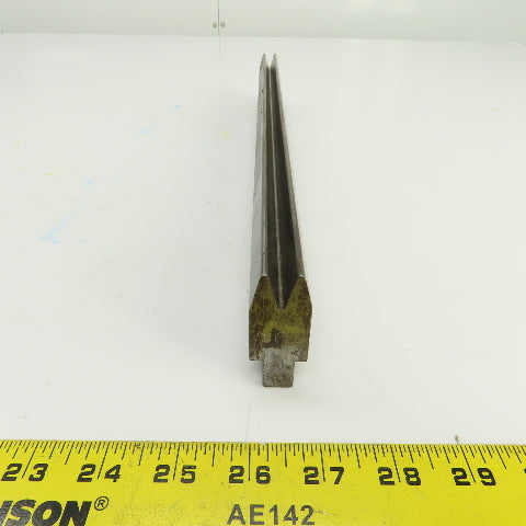 17-7/8" Press Brake Forming 90° V Angle Die Block 1/2" Tang 1-5/8" Ht. 1" Thick