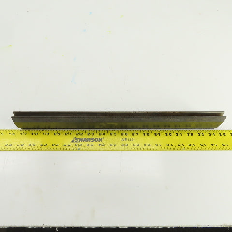 17-7/8" Press Brake Forming 90° V Angle Die Block 1/2" Tang 1-5/8" Ht. 1" Thick