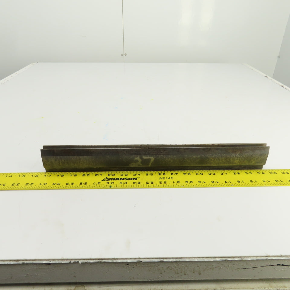 17-7/8" Press Brake Forming 90° V Angle Die Block 1/2" Tang 1-5/8" Ht. 1" Thick