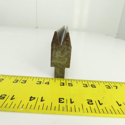 17-7/8" Press Brake Forming 90° V Angle Die Block 1/2" Tang 1-5/8" Ht. 1" Thick