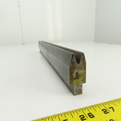 17-7/8" Press Brake Forming 90° V Angle Die Block 1/2" Tang 1-5/8" Ht. 1" Thick