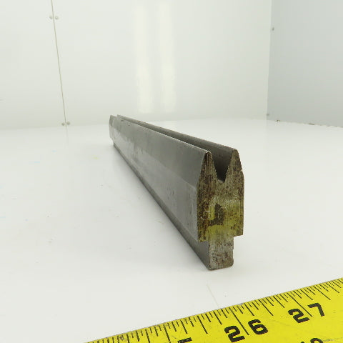 17-7/8" Press Brake Forming 90° V Angle Die Block 1/2" Tang 1-5/8" Ht. 1" Thick