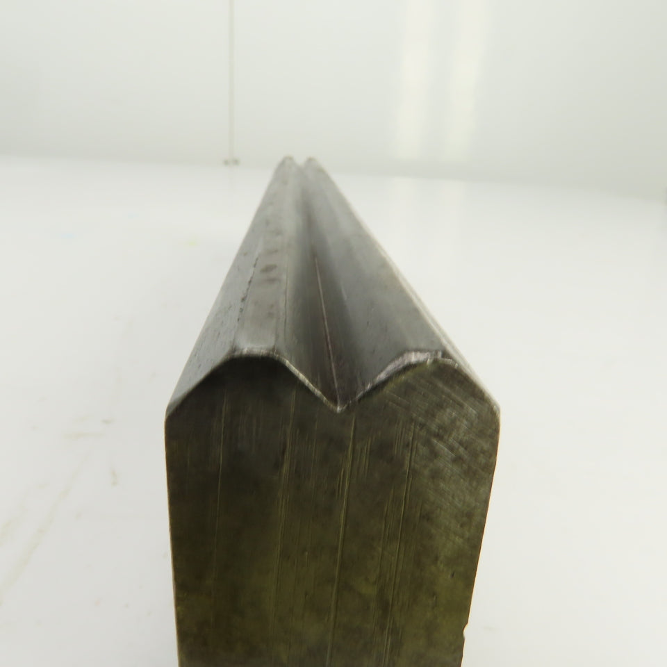 11-7/8" Press Brake Forming 90° V Angle Die Block 1/2" Tang 1-3/4" Ht. 1" Thick
