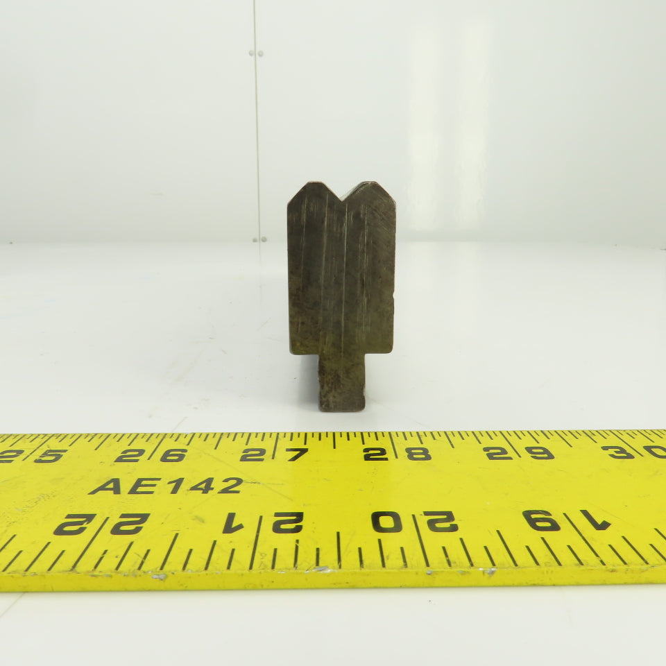 11-7/8" Press Brake Forming 90° V Angle Die Block 1/2" Tang 1-3/4" Ht. 1" Thick