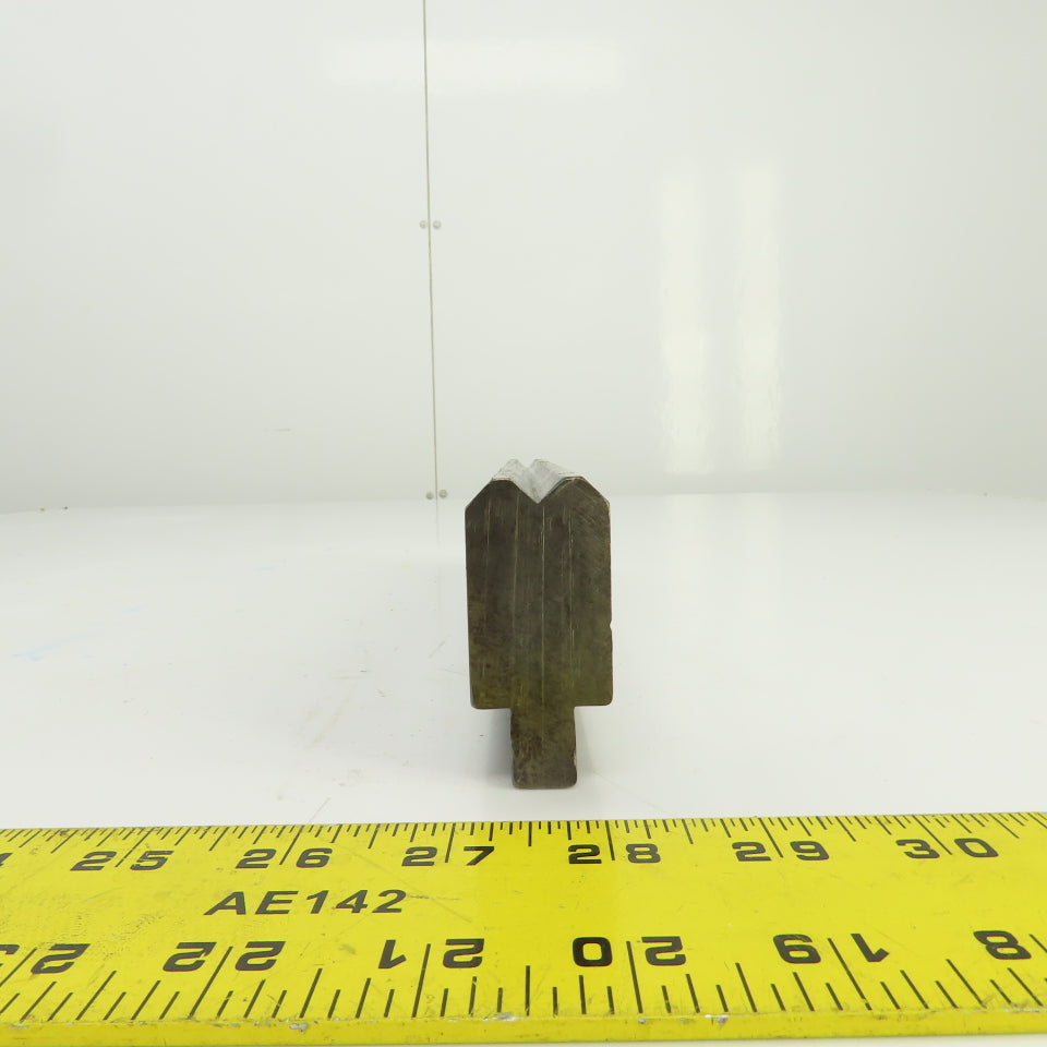 11-7/8" Press Brake Forming 90° V Angle Die Block 1/2" Tang 1-3/4" Ht. 1" Thick