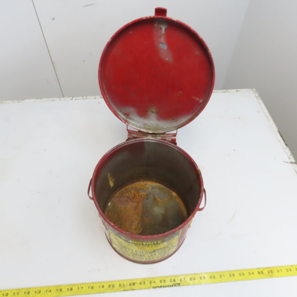 Justrite 09200 2 Gallon Capacity Galvanized Steel Oily Waste Can
