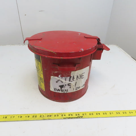 Justrite 09200 2 Gallon Capacity Galvanized Steel Oily Waste Can