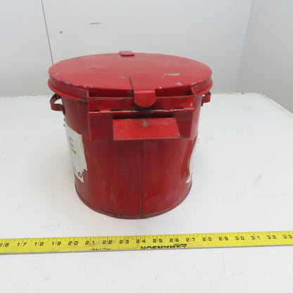 Justrite 09200 2 Gallon Capacity Galvanized Steel Oily Waste Can