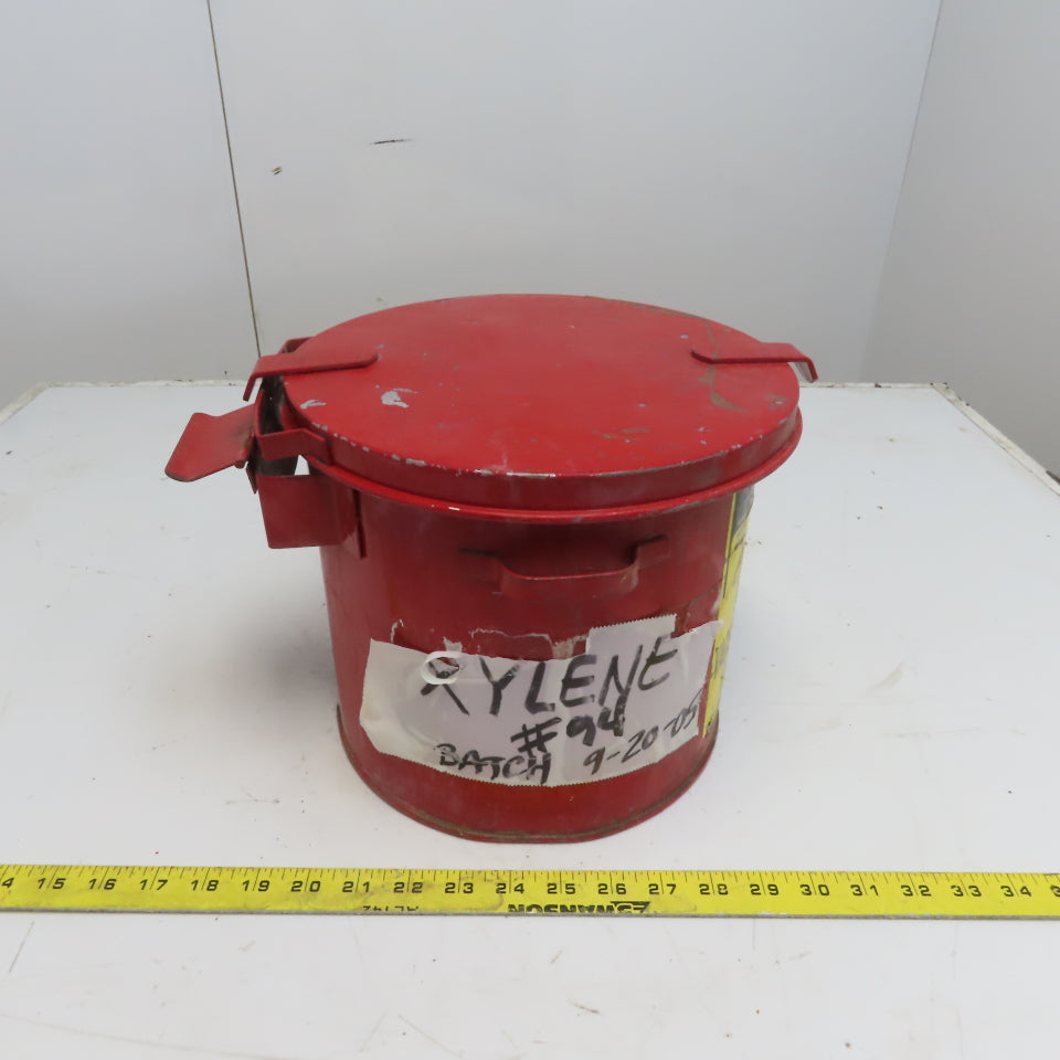 Justrite 09200 2 Gallon Capacity Galvanized Steel Oily Waste Can