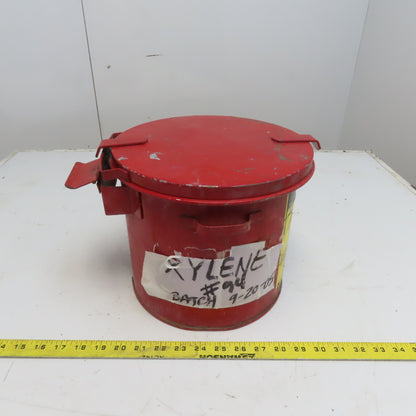 Justrite 09200 2 Gallon Capacity Galvanized Steel Oily Waste Can