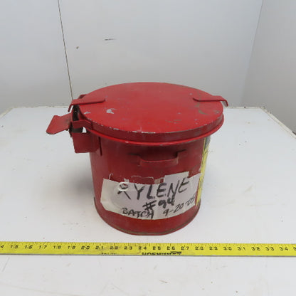 Justrite 09200 2 Gallon Capacity Galvanized Steel Oily Waste Can