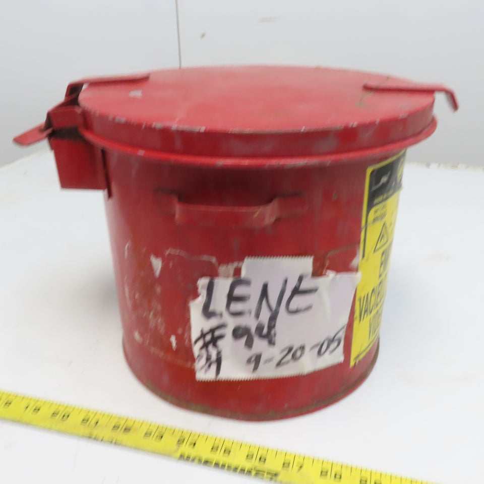 Justrite 09200 2 Gallon Capacity Galvanized Steel Oily Waste Can