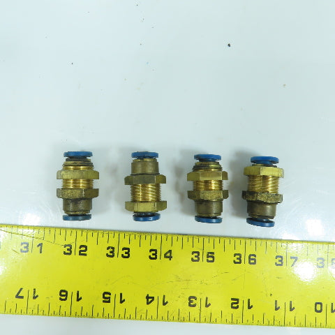8mm x 8mm Brass Push To Connect Pneumatic Air Coupling Lot Of 4