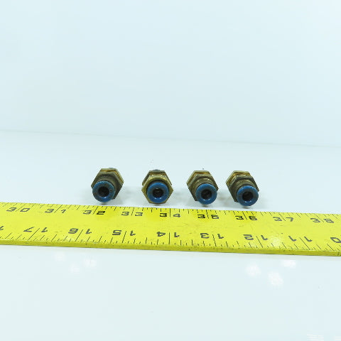8mm x 8mm Brass Push To Connect Pneumatic Air Coupling Lot Of 4