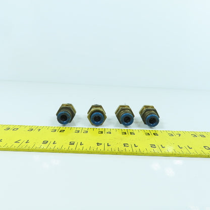 8mm x 8mm Brass Push To Connect Pneumatic Air Coupling Lot Of 4