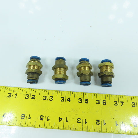 8mm x 8mm Brass Push To Connect Pneumatic Air Coupling Lot Of 4