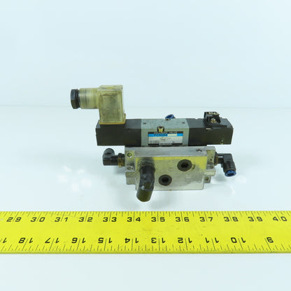 Kuroda PCS2408 5/2 Way Pneumatic Air Solenoid Valve 0.2-0.8MPa 24V DC Coil