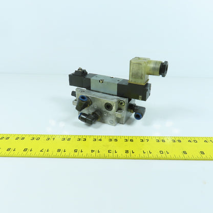 Kuroda PCS2408 5/2 Way Pneumatic Air Solenoid Valve 0.2-0.8MPa 24V DC Coil