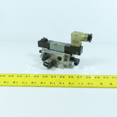 Kuroda PCS2408 5/2 Way Pneumatic Air Solenoid Valve 0.2-0.8MPa 24V DC Coil