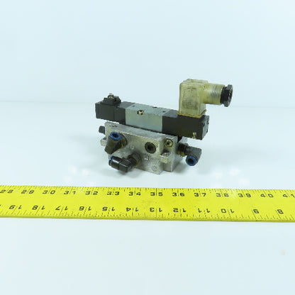 Kuroda PCS2408 5/2 Way Pneumatic Air Solenoid Valve 0.2-0.8MPa 24V DC Coil