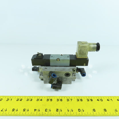 Kuroda PCS2408 5/2 Way Pneumatic Air Solenoid Valve 0.2-0.8MPa 24V DC Coil