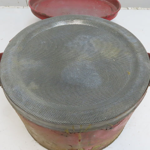 Justrite 10375RD 1 Gallon Cap Galvanized Steel Small Parts Soaking Container