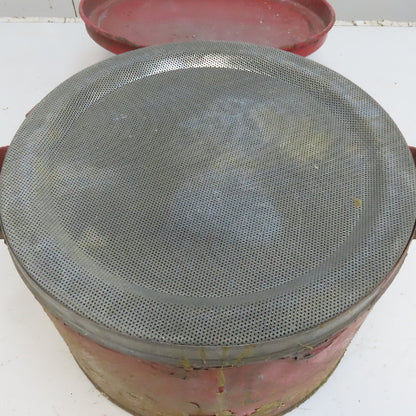 Justrite 10375RD 1 Gallon Cap Galvanized Steel Small Parts Soaking Container