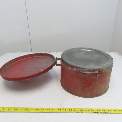 Justrite 10375RD 1 Gallon Cap Galvanized Steel Small Parts Soaking Container