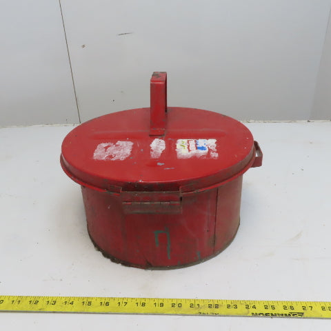 Justrite 10375RD 1 Gallon Cap Galvanized Steel Small Parts Soaking Container