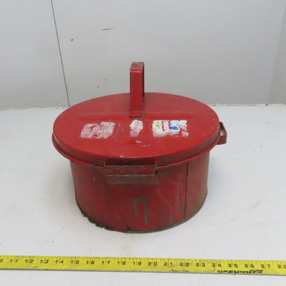 Justrite 10375RD 1 Gallon Cap Galvanized Steel Small Parts Soaking Container