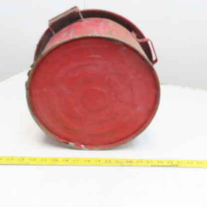 Justrite 10375RD 1 Gallon Cap Galvanized Steel Small Parts Soaking Container