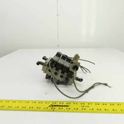 Kuroda PCS2408-D24 4-Solenoid Pneumatic Valve Bank Manifold 24V DC Coils