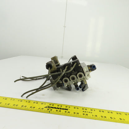 Kuroda PCS2408-D24 4-Solenoid Pneumatic Valve Bank Manifold 24V DC Coils