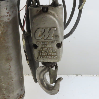 CM Lodestar Model R 2 Ton Electric Chain Hoist 8 FPM 10' Lift 208-230/460V 3Ph