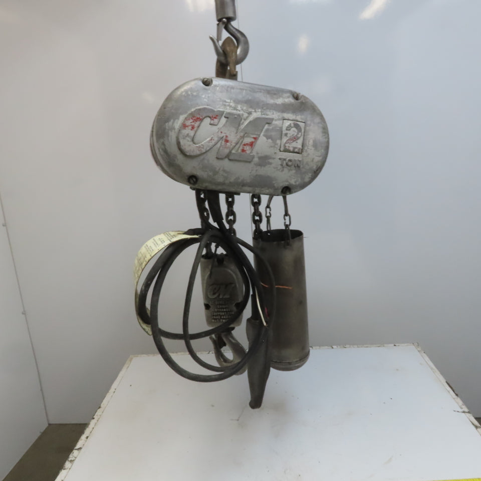 CM Lodestar Model R 2 Ton Electric Chain Hoist 8 FPM 10' Lift 208-230/460V 3Ph