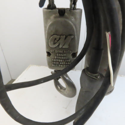 CM Lodestar Model R 2 Ton Electric Chain Hoist 8 FPM 10' Lift 208-230/460V 3Ph