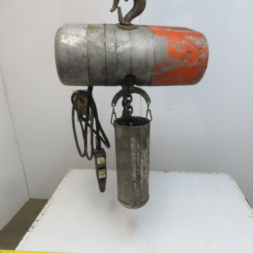CM Lodestar Model R 2 Ton Electric Chain Hoist 8 FPM 10' Lift 208-230/460V 3Ph