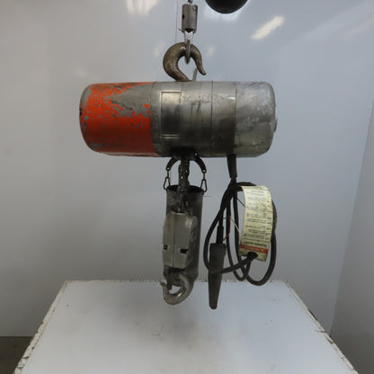 CM Lodestar Model R 2 Ton Electric Chain Hoist 8 FPM 10' Lift 208-230/460V 3Ph