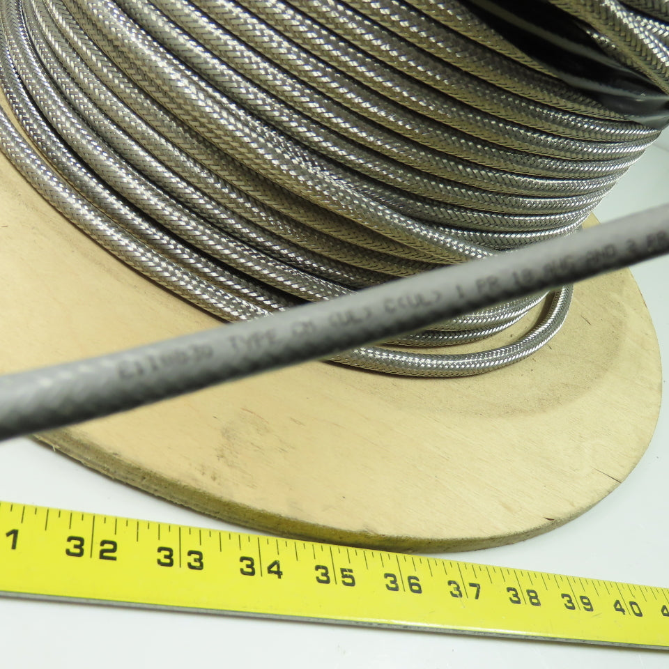 E118830 AWM 2919 Braided Stainless 18 AWG 3 Pairs Shielded Computer Wire 600'