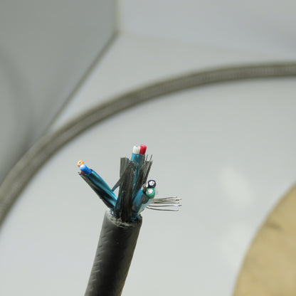 E118830 AWM 2919 Braided Stainless 18 AWG 3 Pairs Shielded Computer Wire 600'
